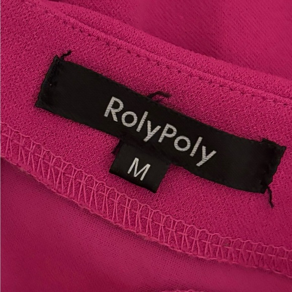 ROLY POLY Elegant Pink Ruffle Sleeve Dress size M - Picture 4 of 5